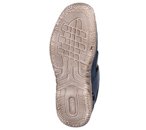 Sandale casual, barbati, RIEKER, ANTISTRESS, 03578-14 bleumarin, piele naturala